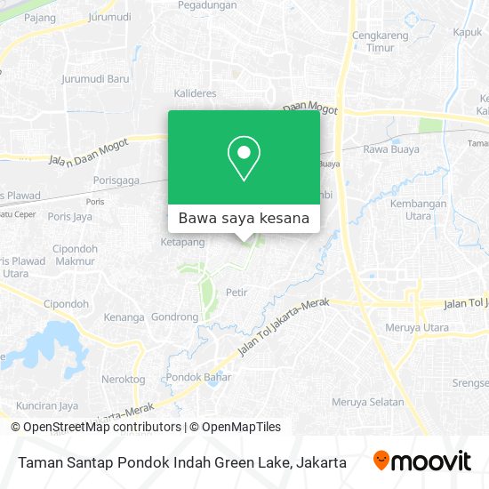 Peta Taman Santap Pondok Indah Green Lake