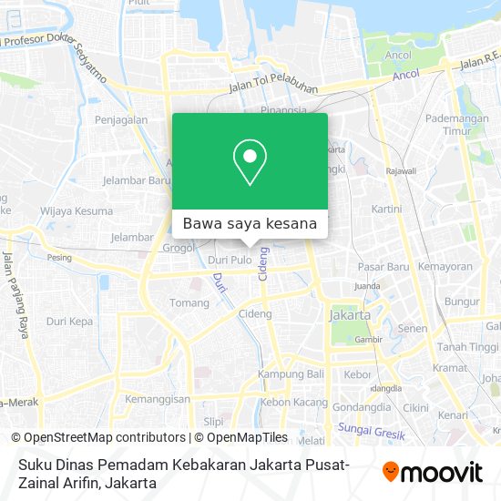 Peta Suku Dinas Pemadam Kebakaran Jakarta Pusat-Zainal Arifin