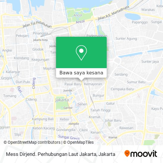 Peta Mess Dirjend. Perhubungan Laut Jakarta