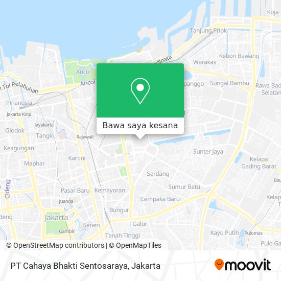 Peta PT Cahaya Bhakti Sentosaraya