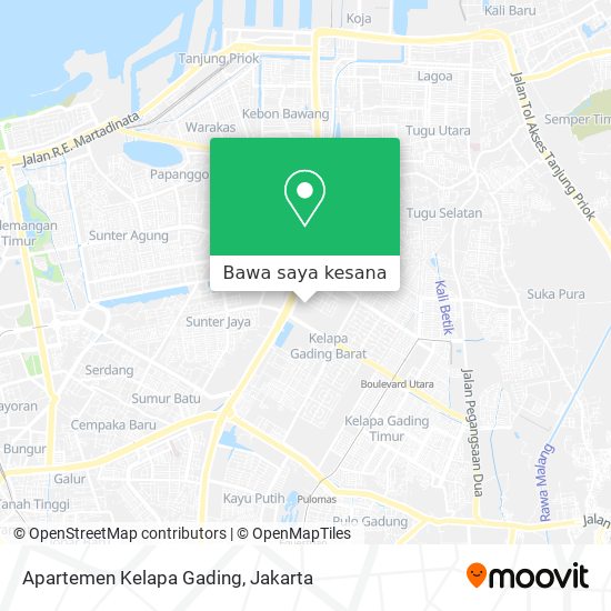 Peta Apartemen Kelapa Gading