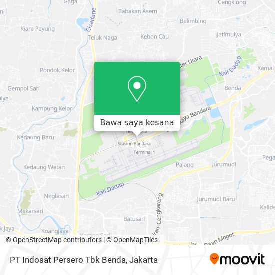 Peta PT Indosat Persero Tbk Benda