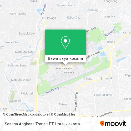 Peta Sasana Angkasa Transit PT Hotel