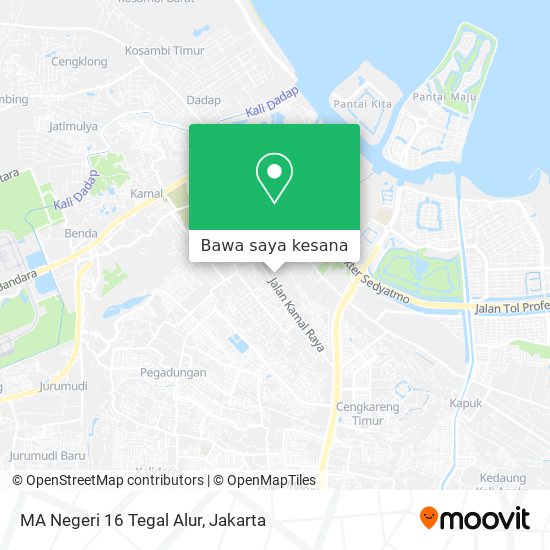 Peta MA Negeri 16 Tegal Alur