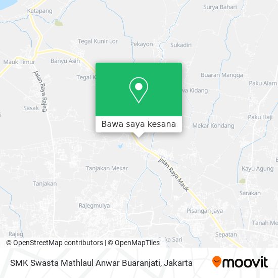 Peta SMK Swasta Mathlaul Anwar Buaranjati