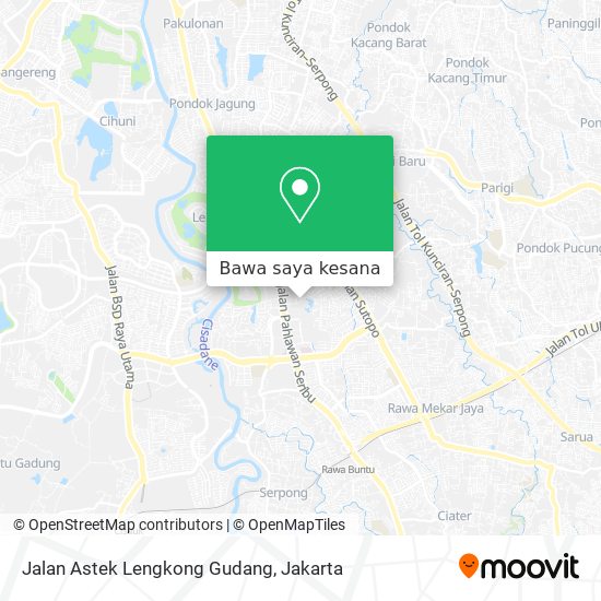 Peta Jalan Astek Lengkong Gudang