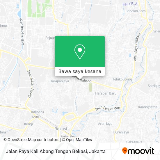 Peta Jalan Raya Kali Abang Tengah Bekasi