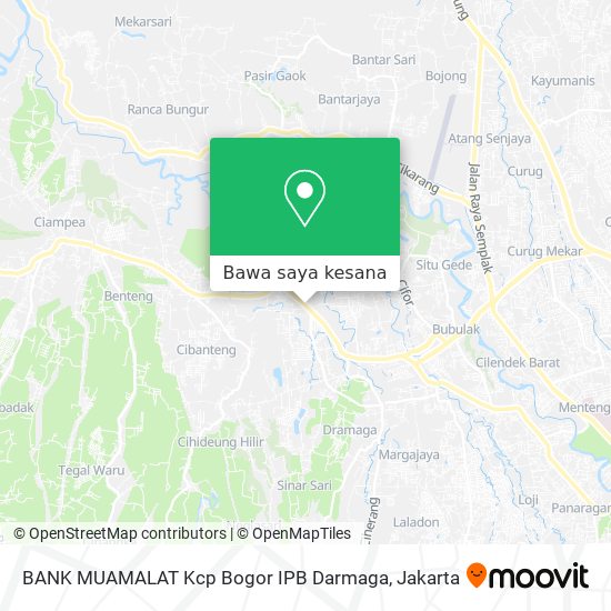 Peta BANK MUAMALAT Kcp Bogor IPB Darmaga