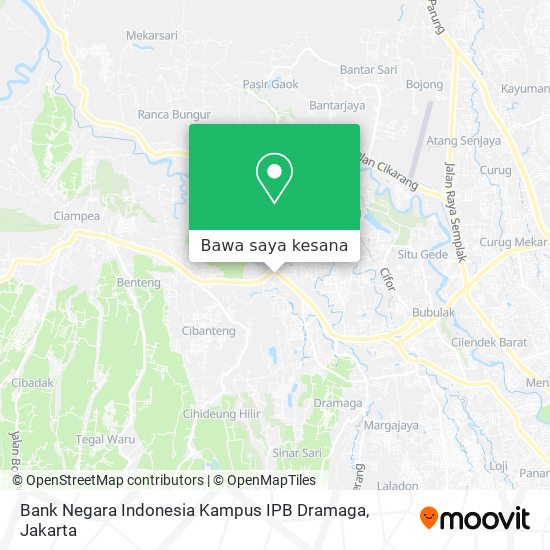 Peta Bank Negara Indonesia Kampus IPB Dramaga