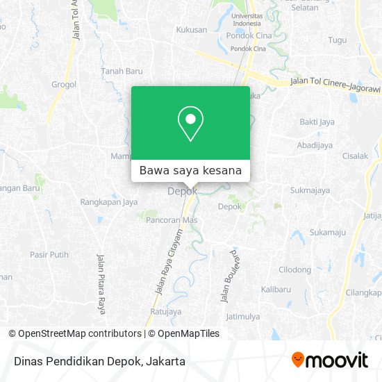 Peta Dinas Pendidikan Depok