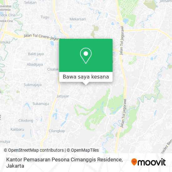 Peta Kantor Pemasaran Pesona Cimanggis Residence
