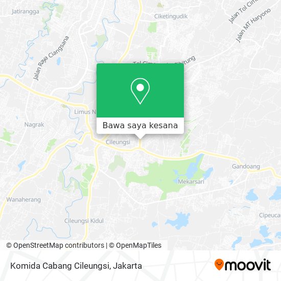 Peta Komida Cabang Cileungsi