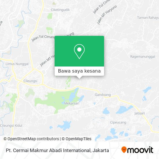Peta Pt. Cermai Makmur Abadi International