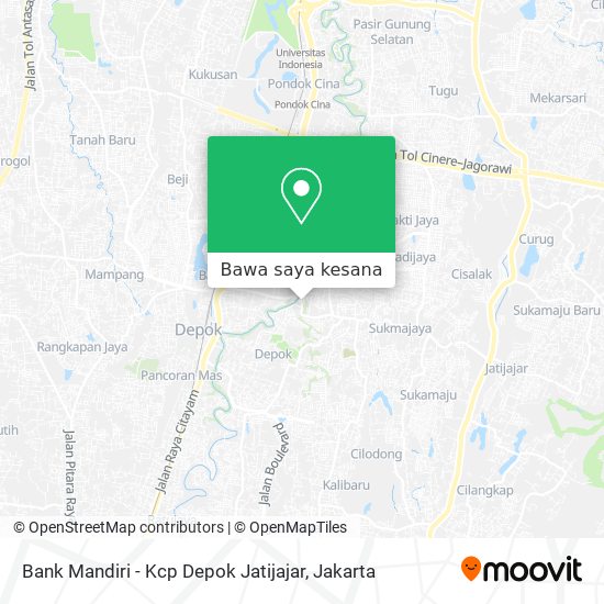 Peta Bank Mandiri - Kcp Depok Jatijajar