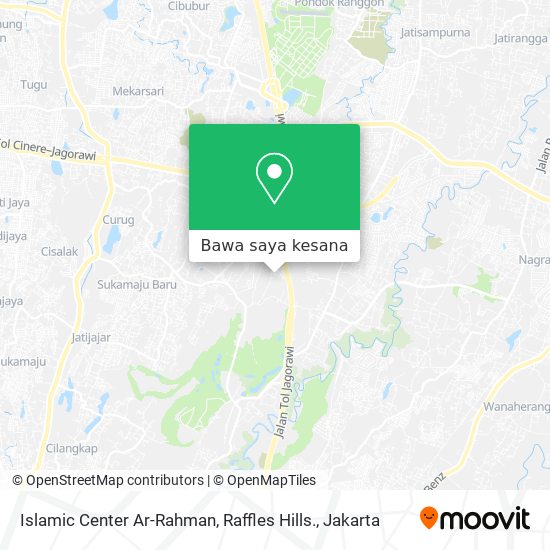 Peta Islamic Center Ar-Rahman, Raffles Hills.
