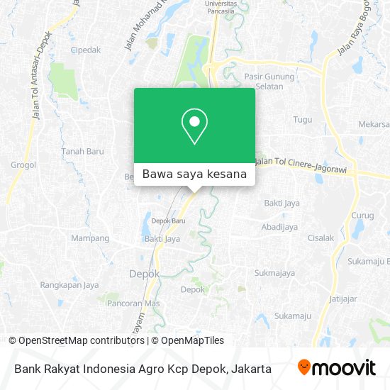 Peta Bank Rakyat Indonesia Agro Kcp Depok