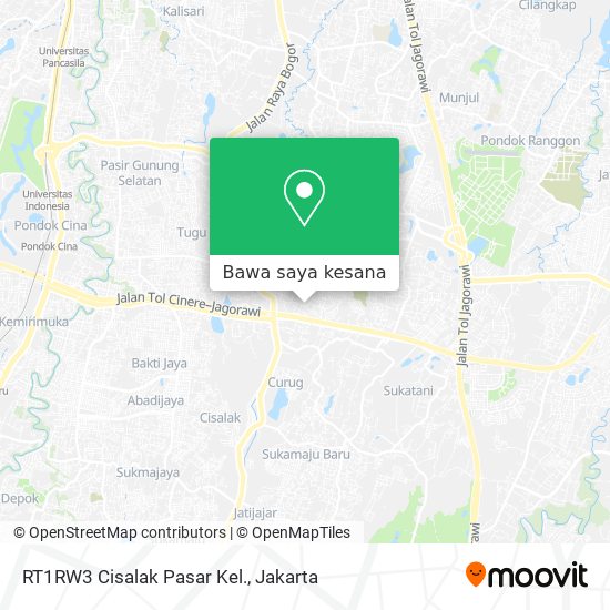 Peta RT1RW3 Cisalak Pasar Kel.