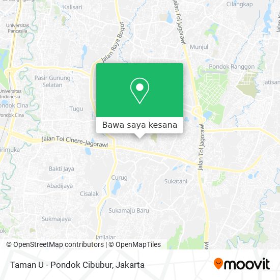 Peta Taman U - Pondok Cibubur