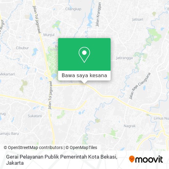 Peta Gerai Pelayanan Publik Pemerintah Kota Bekasi