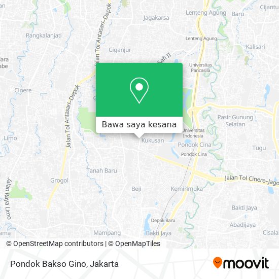 Peta Pondok Bakso Gino