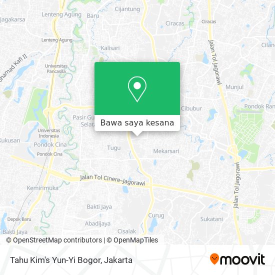Peta Tahu Kim's Yun-Yi Bogor