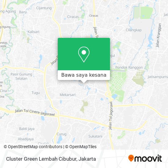 Peta Cluster Green Lembah Cibubur