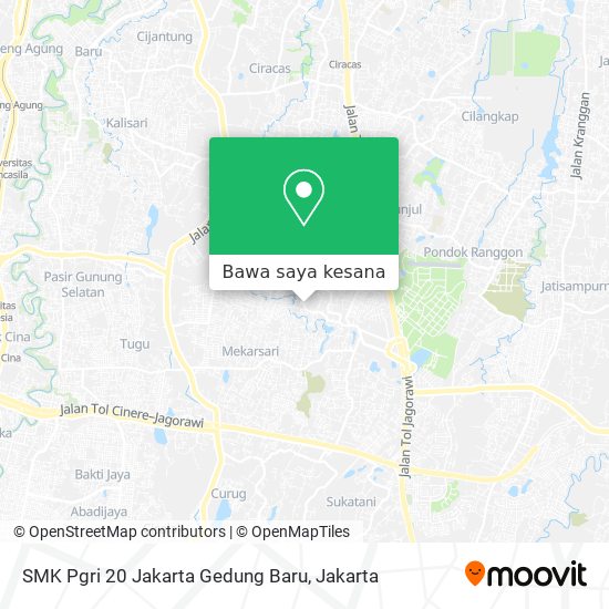 Peta SMK Pgri 20 Jakarta Gedung Baru
