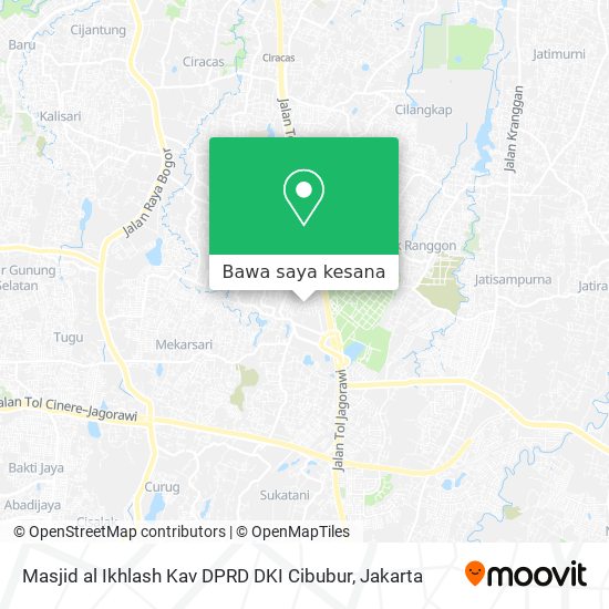 Peta Masjid al Ikhlash Kav DPRD DKI Cibubur