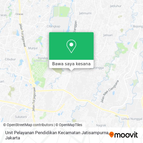 Peta Unit Pelayanan Pendidikan Kecamatan Jatisampurna