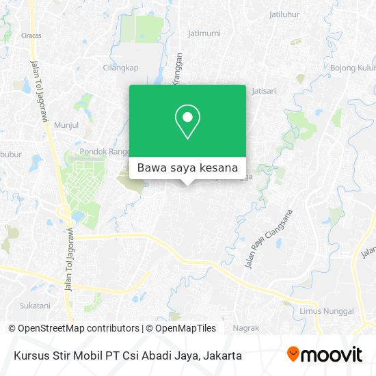 Peta Kursus Stir Mobil PT Csi Abadi Jaya