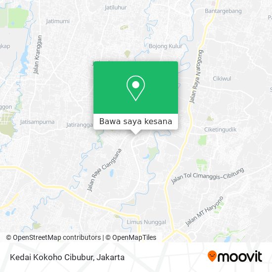 Peta Kedai Kokoho Cibubur