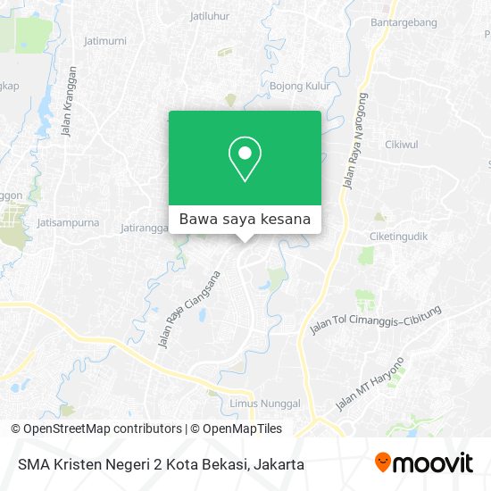 Peta SMA Kristen Negeri 2 Kota Bekasi