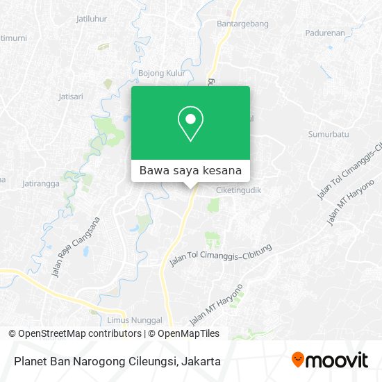 Peta Planet Ban Narogong Cileungsi