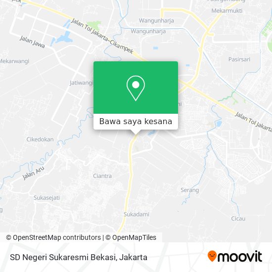 Peta SD Negeri Sukaresmi Bekasi