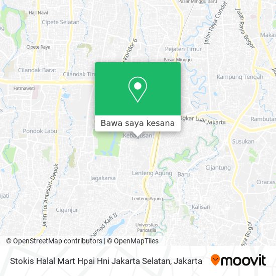 Peta Stokis Halal Mart Hpai Hni Jakarta Selatan
