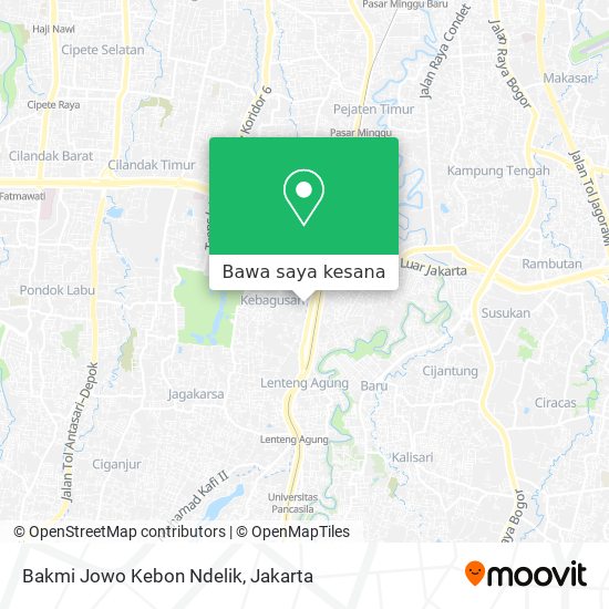 Peta Bakmi Jowo Kebon Ndelik