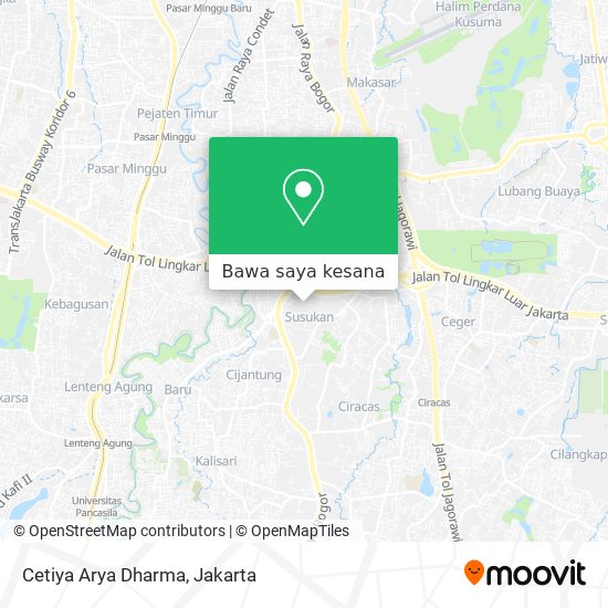 Peta Cetiya Arya Dharma