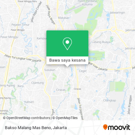 Peta Bakso Malang Mas Beno