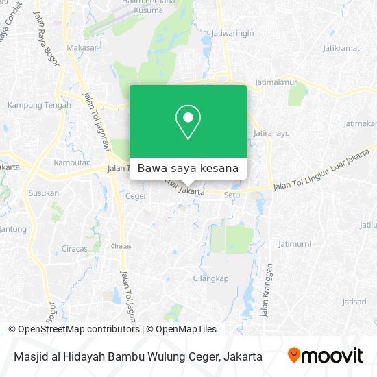 Peta Masjid al Hidayah Bambu Wulung Ceger
