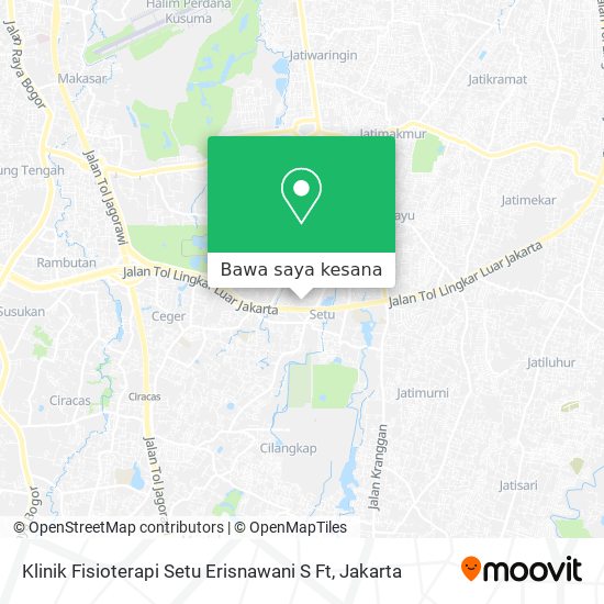 Peta Klinik Fisioterapi Setu Erisnawani S Ft