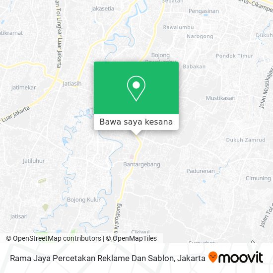 Peta Rama Jaya Percetakan Reklame Dan Sablon