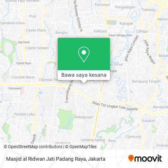 Peta Masjid al Ridwan Jati Padang Raya
