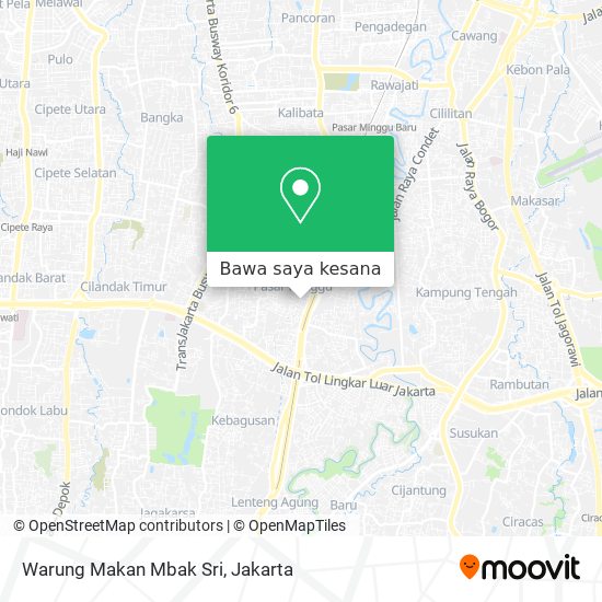 Peta Warung Makan Mbak Sri