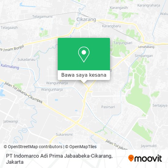 Peta PT Indomarco Adi Prima Jabaabeka-Cikarang
