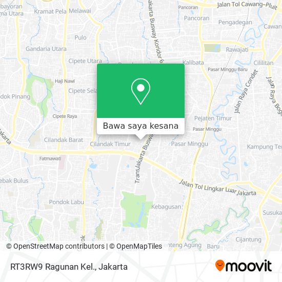 Peta RT3RW9 Ragunan Kel.