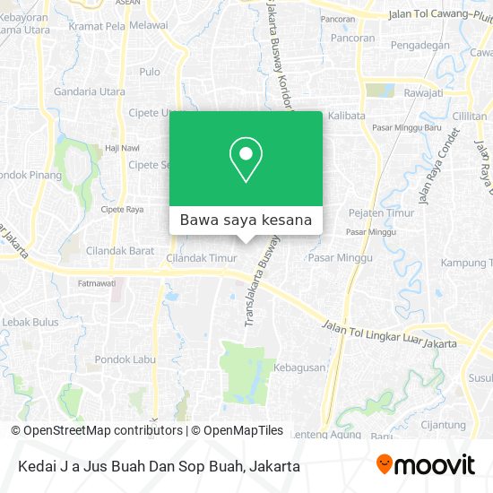 Peta Kedai J a Jus Buah Dan Sop Buah