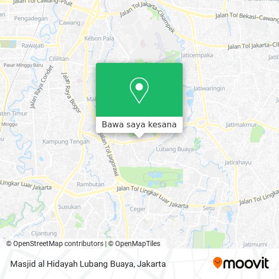 Peta Masjid al Hidayah Lubang Buaya