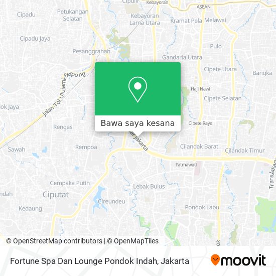 Peta Fortune Spa Dan Lounge Pondok Indah