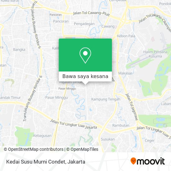 Peta Kedai Susu Murni Condet