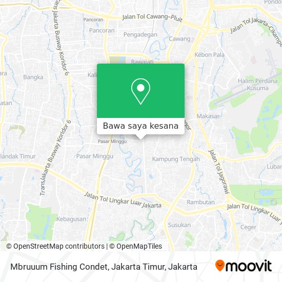 Peta Mbruuum Fishing Condet, Jakarta Timur